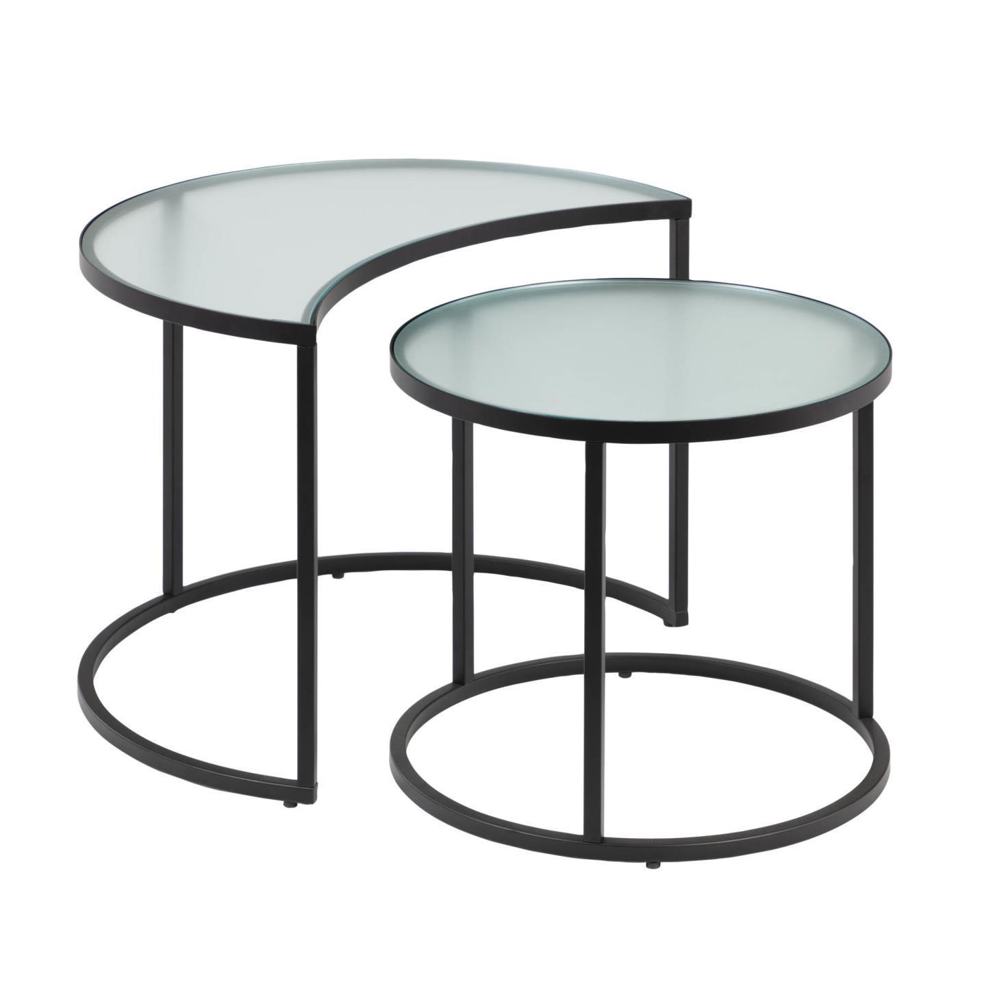 Набор из 2 приставных столиков Bast Ø 65 cm / Ø 47 cm 1