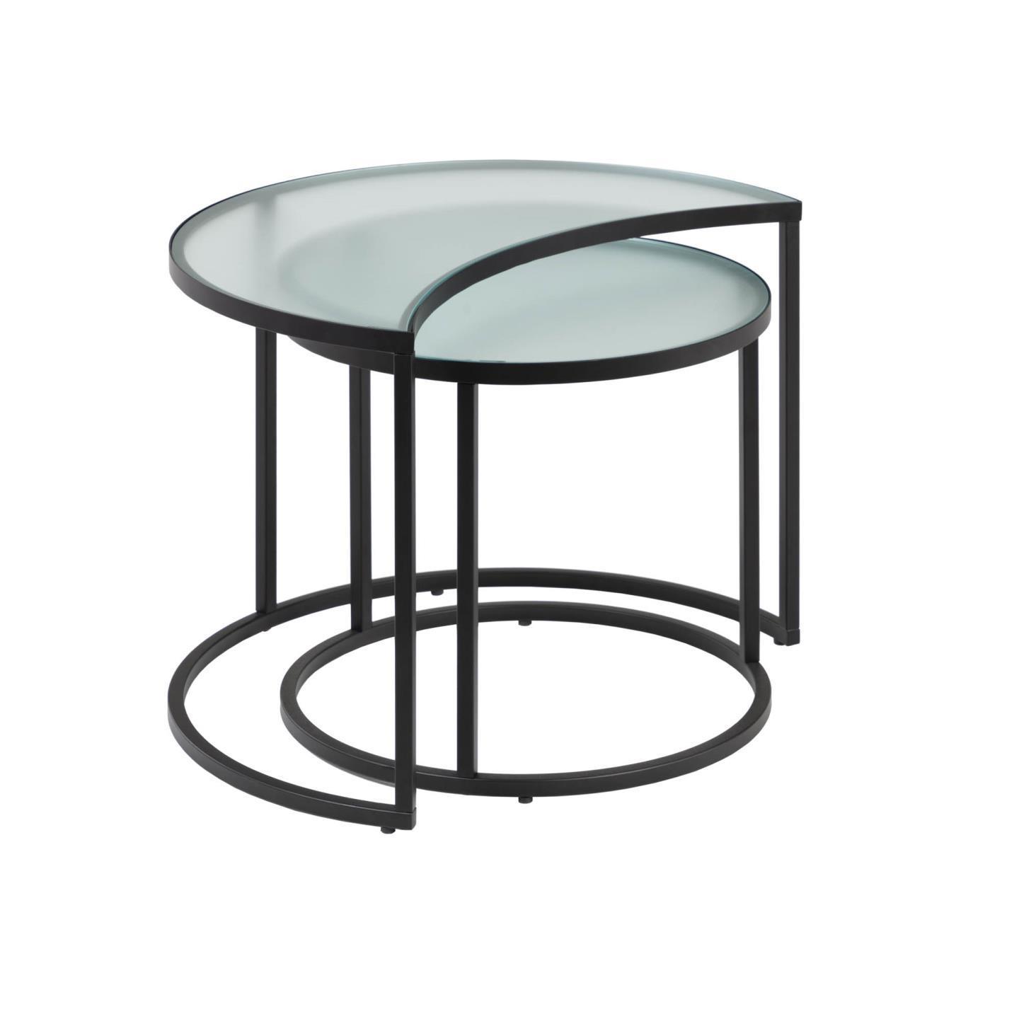 Набор из 2 приставных столиков Bast Ø 65 cm / Ø 47 cm 8