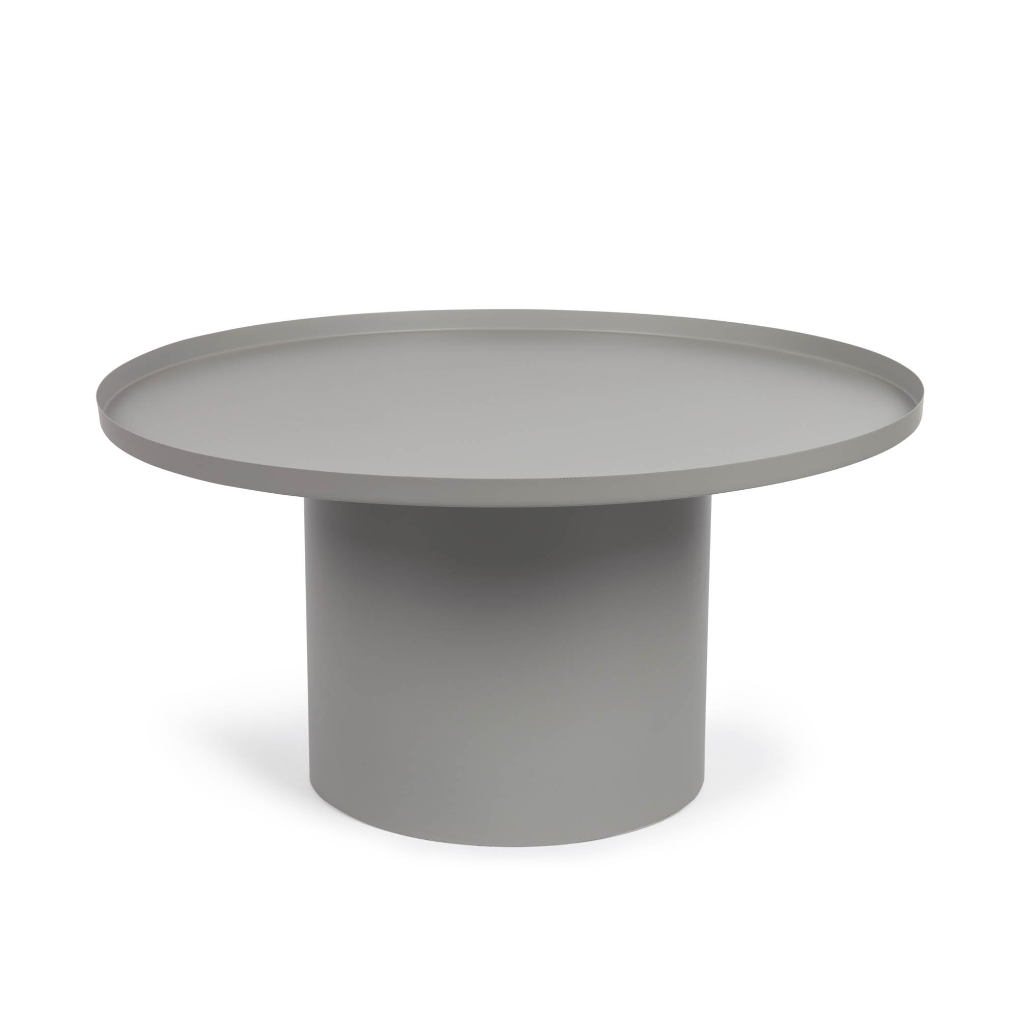 Круглый журнальный столик Fleksa из серого металла Ø 72 см 1