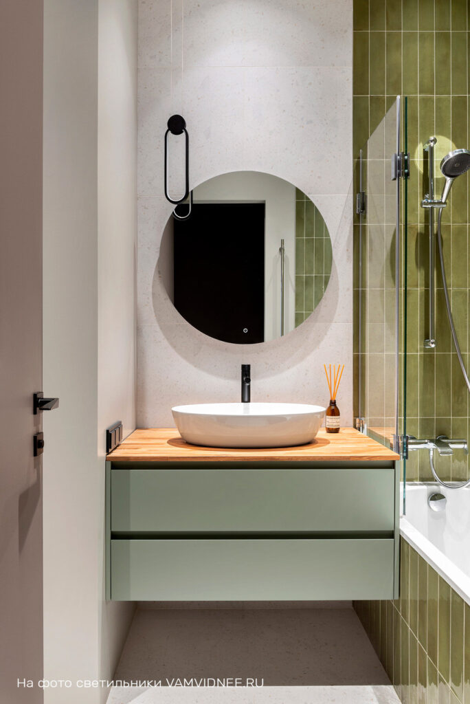 дизайн ванной, дизайнерский ремонт в ванной, ванная в природных тонах