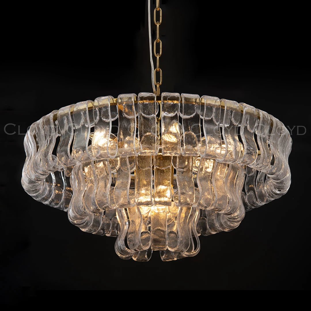 люстра ярусная из стекла