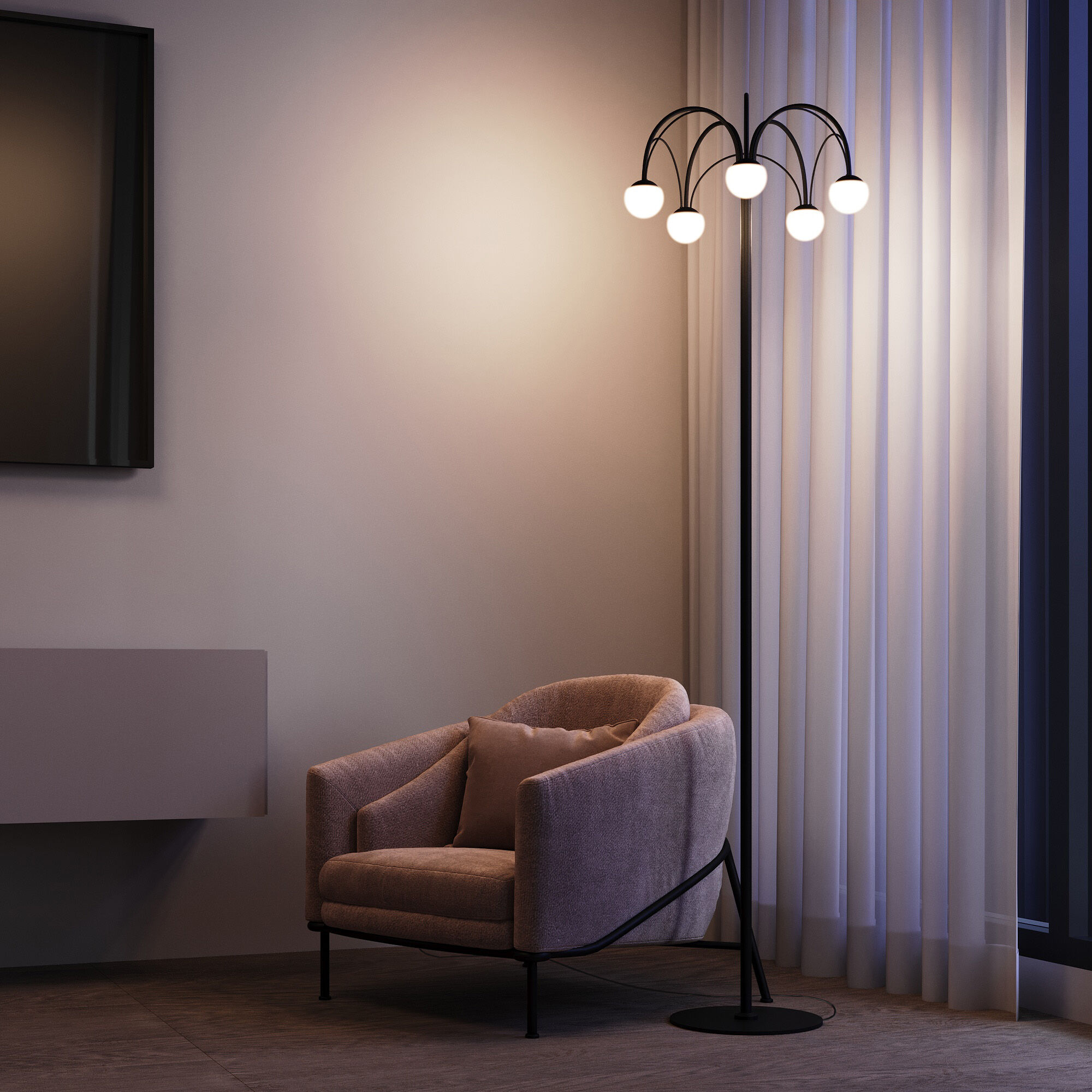 Напольный светодиодный светильник с регулировкой цветовой температуры VAMVIDNEE VV981921 3 Напольный светодиодный светильник с регулировкой цветовой температуры VAMVIDNEE VV981921 — изображение 3