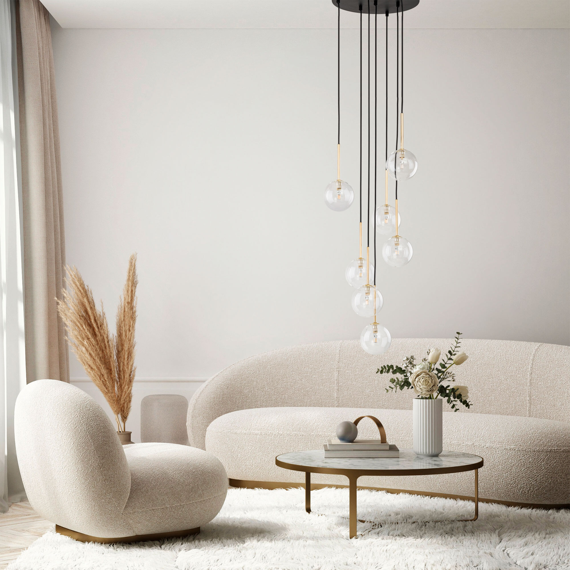 Подвесной светильник со стеклянными плафонами VAMVIDNEE VV1000145 4 Подвесной светильник со стеклянными плафонами VAMVIDNEE VV1000145 — изображение 4