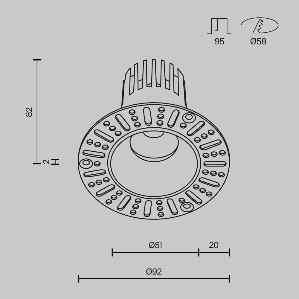 Встраиваемый светильник -- VAMVIDNEE VV986702 4 Встраиваемый светильник -- VAMVIDNEE VV986702 — изображение 4