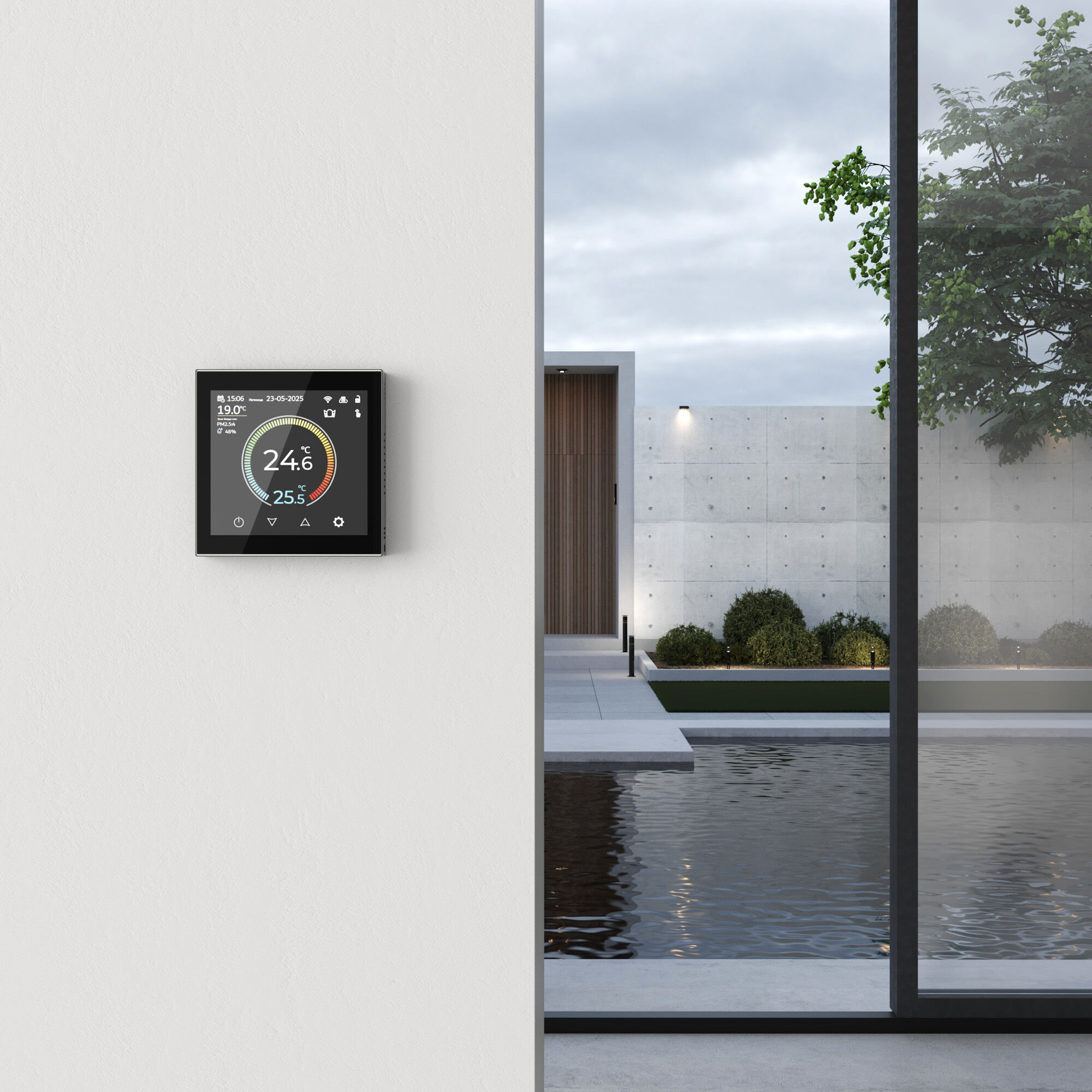 Умный сенсорный терморегулятор с дисплеем черный VAMVIDNEE VV981352 3 Умный сенсорный терморегулятор с дисплеем черный VAMVIDNEE VV981352 — изображение 3