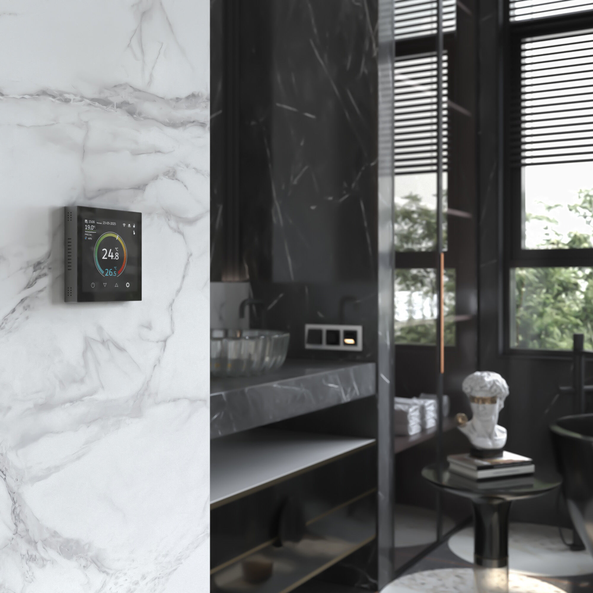 Умный сенсорный терморегулятор с дисплеем черный VAMVIDNEE VV981352 6 Умный сенсорный терморегулятор с дисплеем черный VAMVIDNEE VV981352 — изображение 6