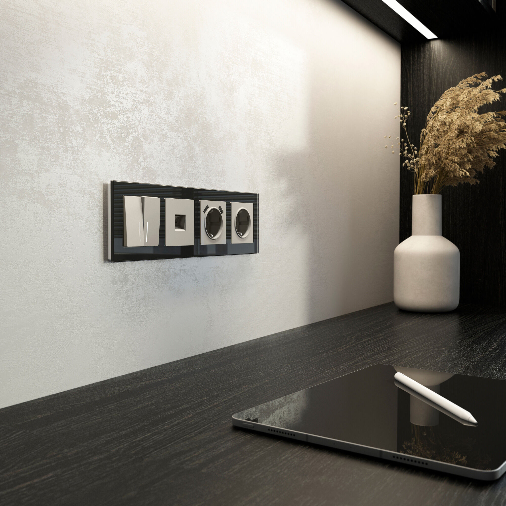 Выключатель двухклавишный проходной с подсветкой VAMVIDNEE VV982250 3 Выключатель двухклавишный проходной с подсветкой VAMVIDNEE VV982250 — изображение 3