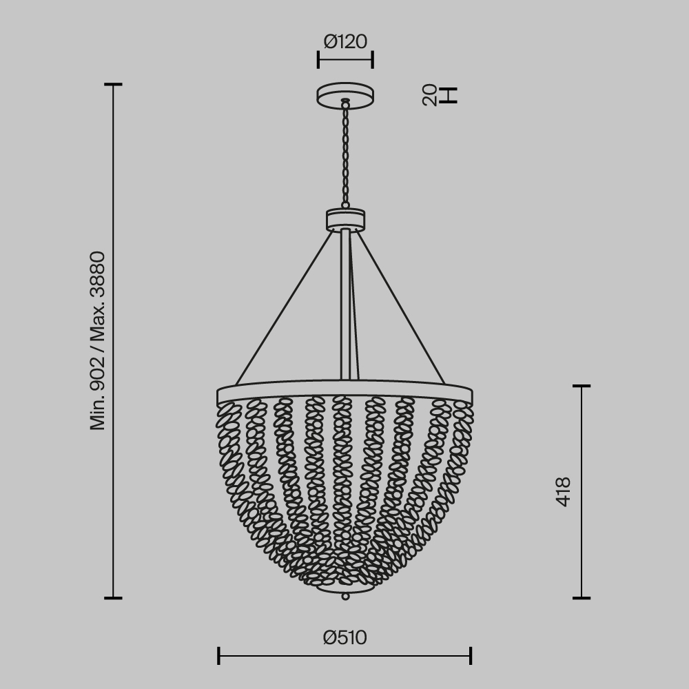 Подвесной светильник VAMVIDNEE VV1017220 6 Подвесной светильник VAMVIDNEE VV1017220 — изображение 6