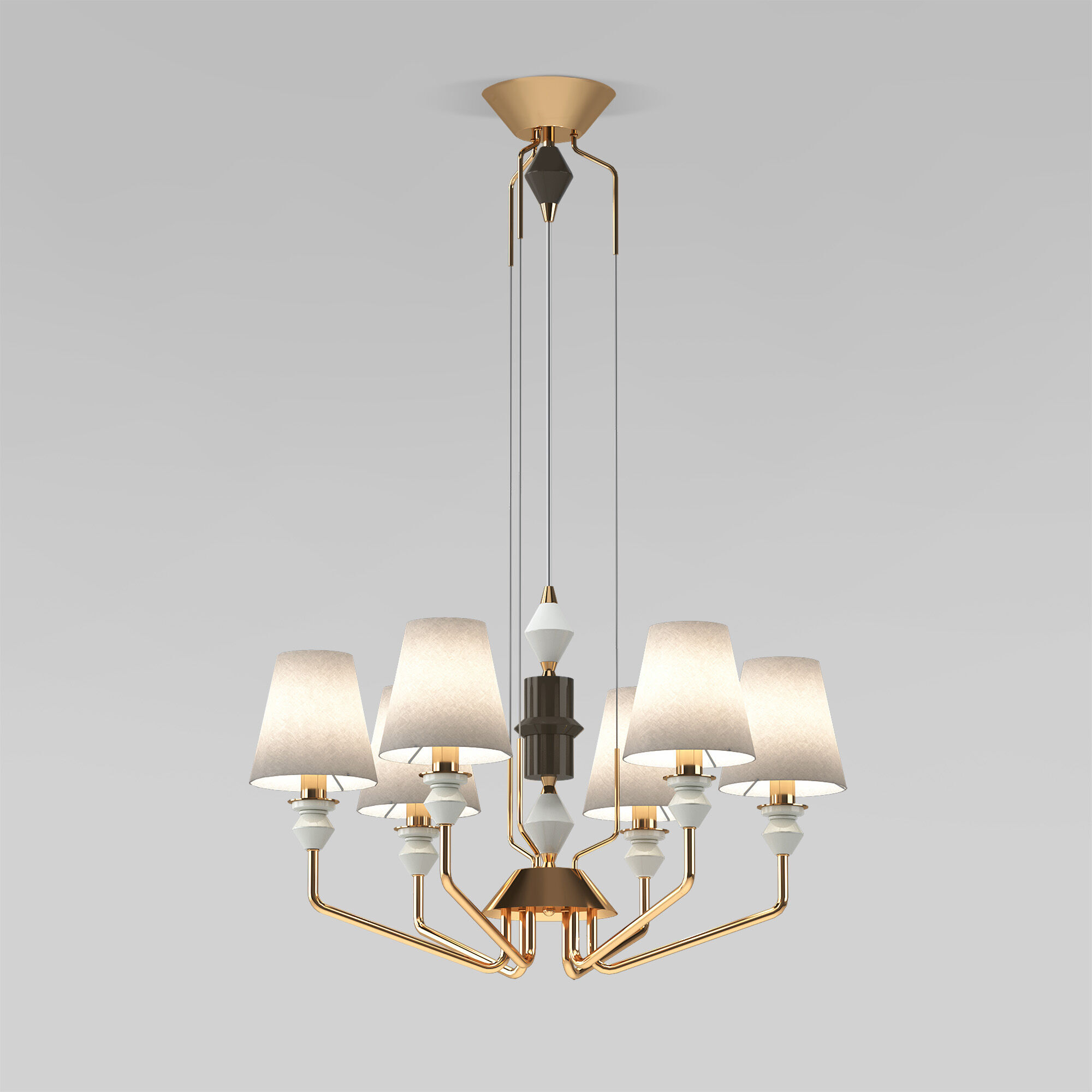 Умная люстра с декором из керамики VAMVIDNEE VV1023369