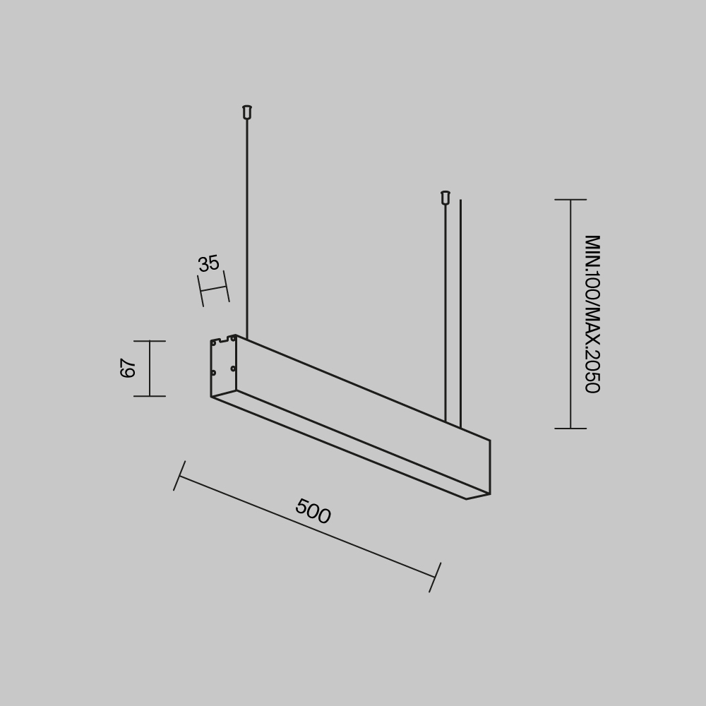 Линейный светильник VAMVIDNEE VV1024313 2 Линейный светильник VAMVIDNEE VV1024313 — изображение 2