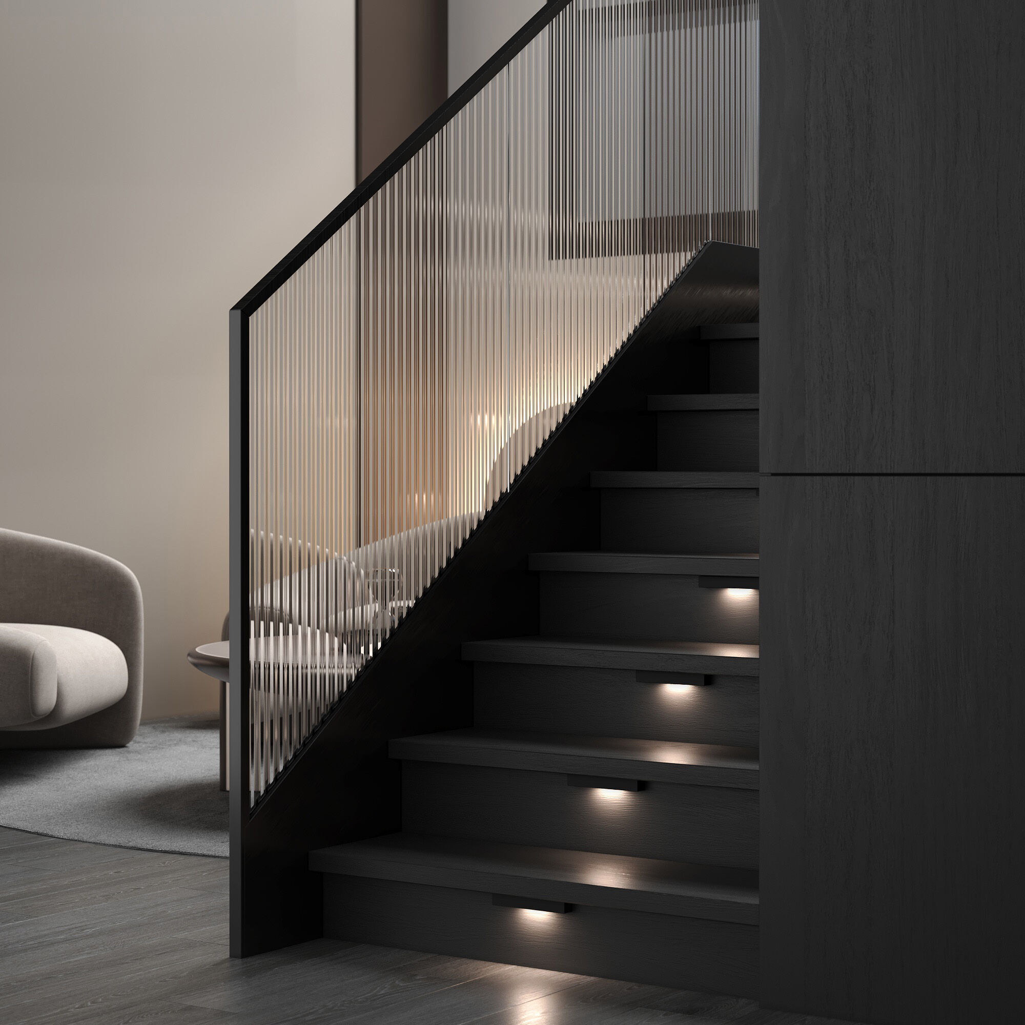 Подсветка для лестниц / к черный VAMVIDNEE VV1030657