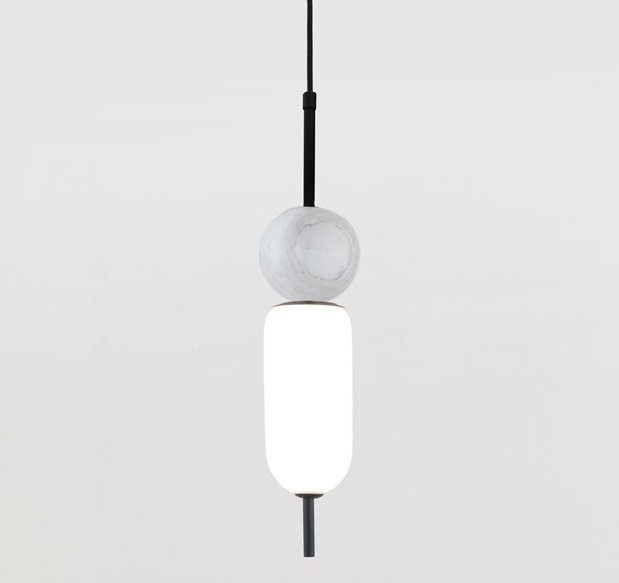 Подвес черный металл белый мрамор VAMVIDNEE VV1028159 3 Подвес черный металл белый мрамор VAMVIDNEE VV1028159 — изображение 3