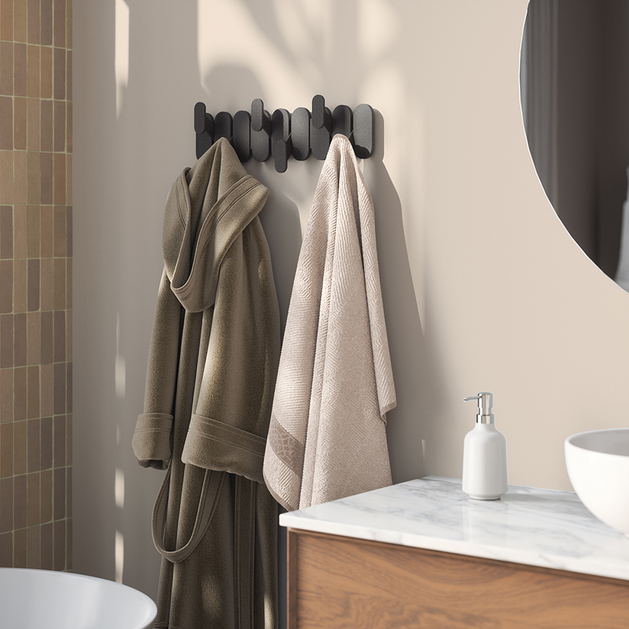 Вешалка настенная крючков черная VAMVIDNEE VV1042919 4 Вешалка настенная крючков черная VAMVIDNEE VV1042919 — изображение 4