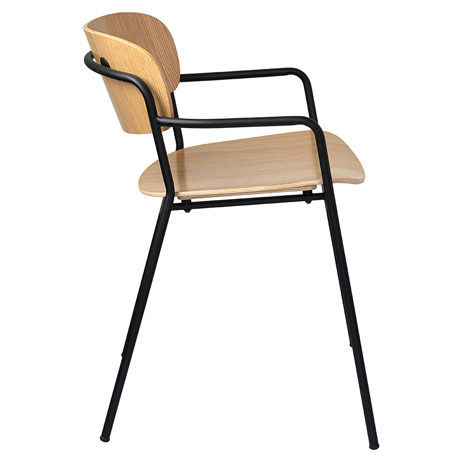 Стул с подлокотниками светлый орех VAMVIDNEE VV1042940 6 Стул с подлокотниками светлый орех VAMVIDNEE VV1042940 — изображение 6