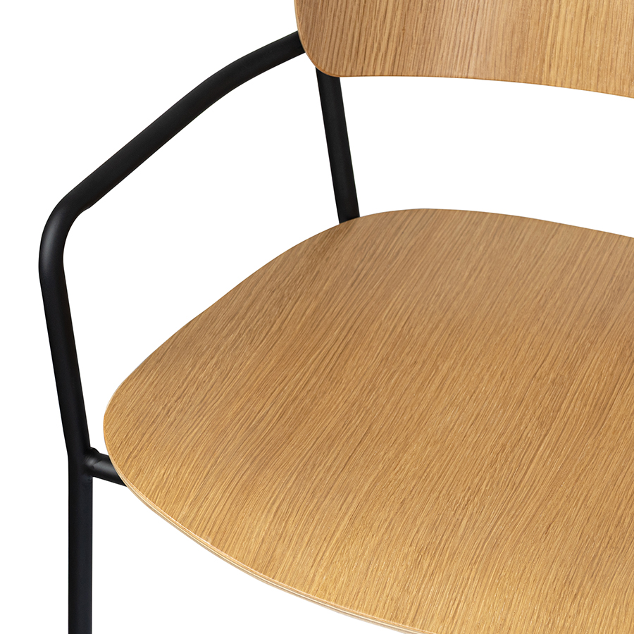 Стул с подлокотниками светлый орех VAMVIDNEE VV1042940 8 Стул с подлокотниками светлый орех VAMVIDNEE VV1042940 — изображение 8