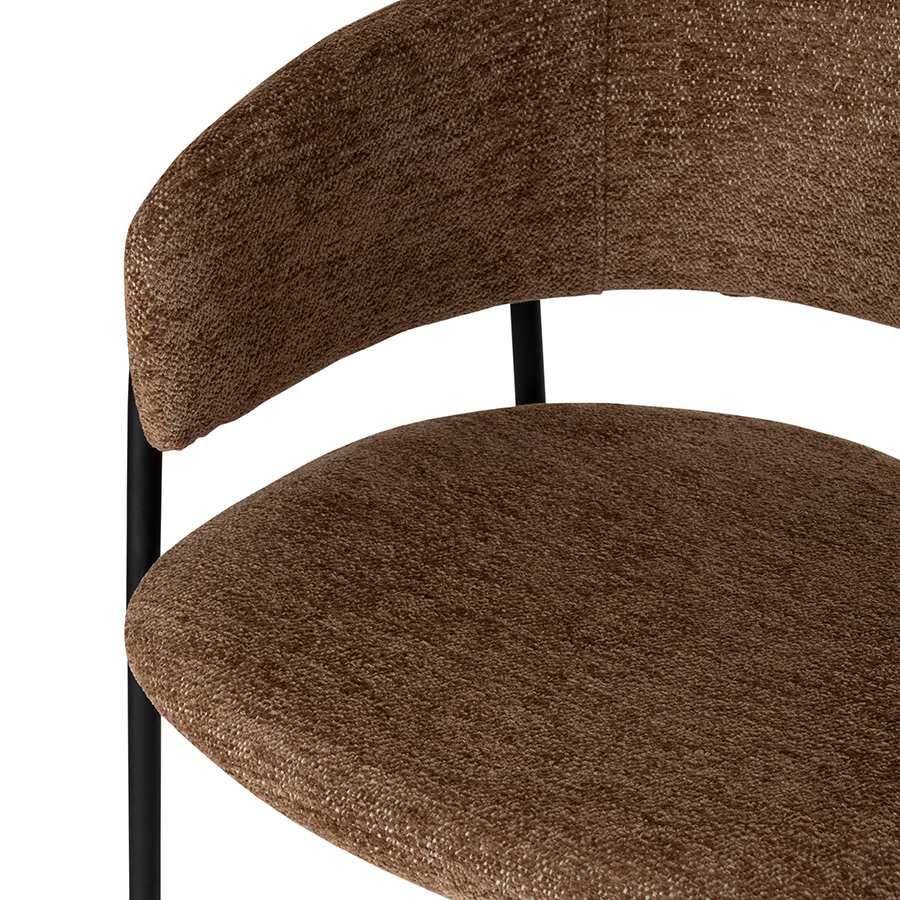 Стул барный мягкий шенилл светло-коричневый VAMVIDNEE VV1042949 9 Стул барный мягкий шенилл светло-коричневый VAMVIDNEE VV1042949 — изображение 9