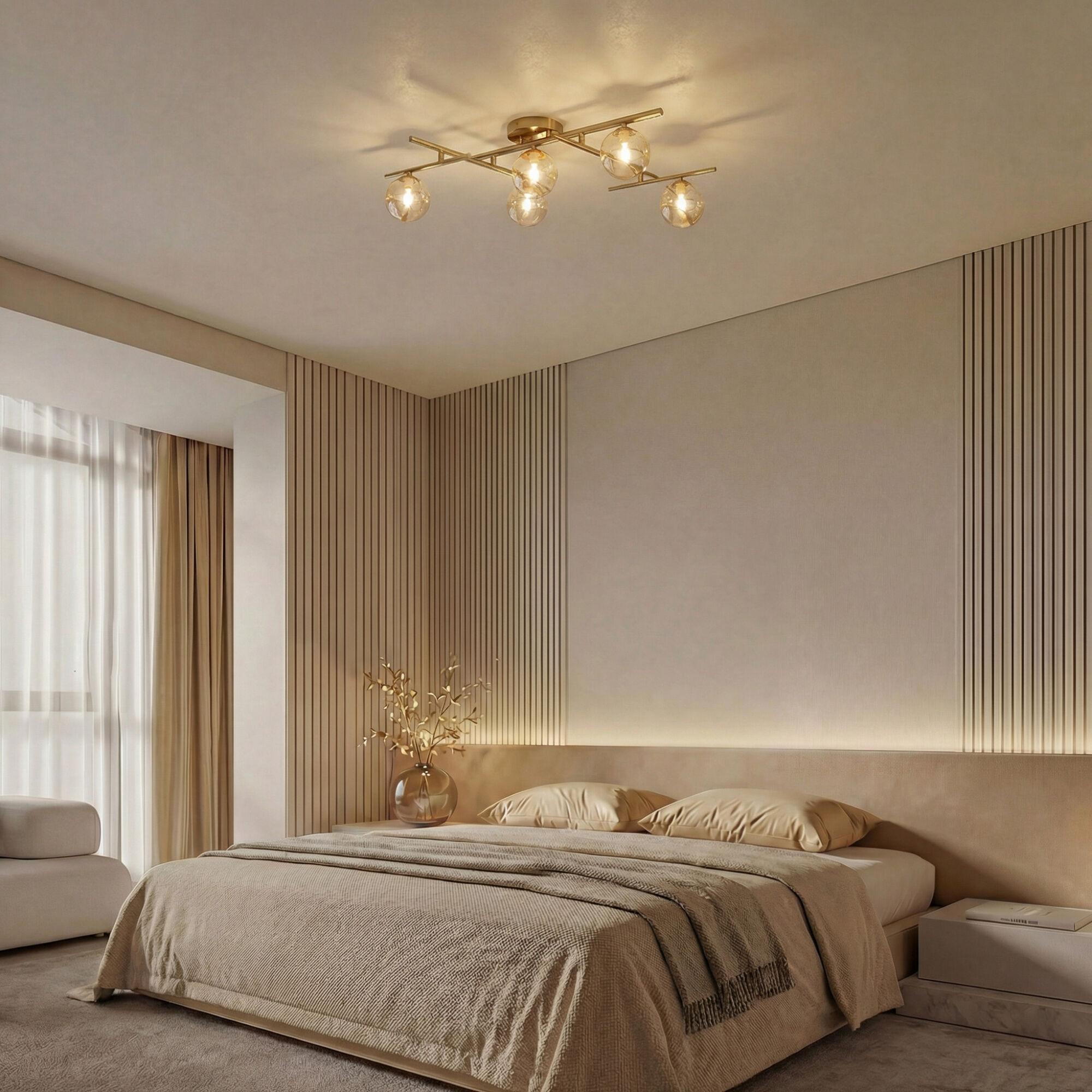 Потолочный светильник со стеклянными плафонами VAMVIDNEE VV1043336 3 Потолочный светильник со стеклянными плафонами VAMVIDNEE VV1043336 — изображение 3