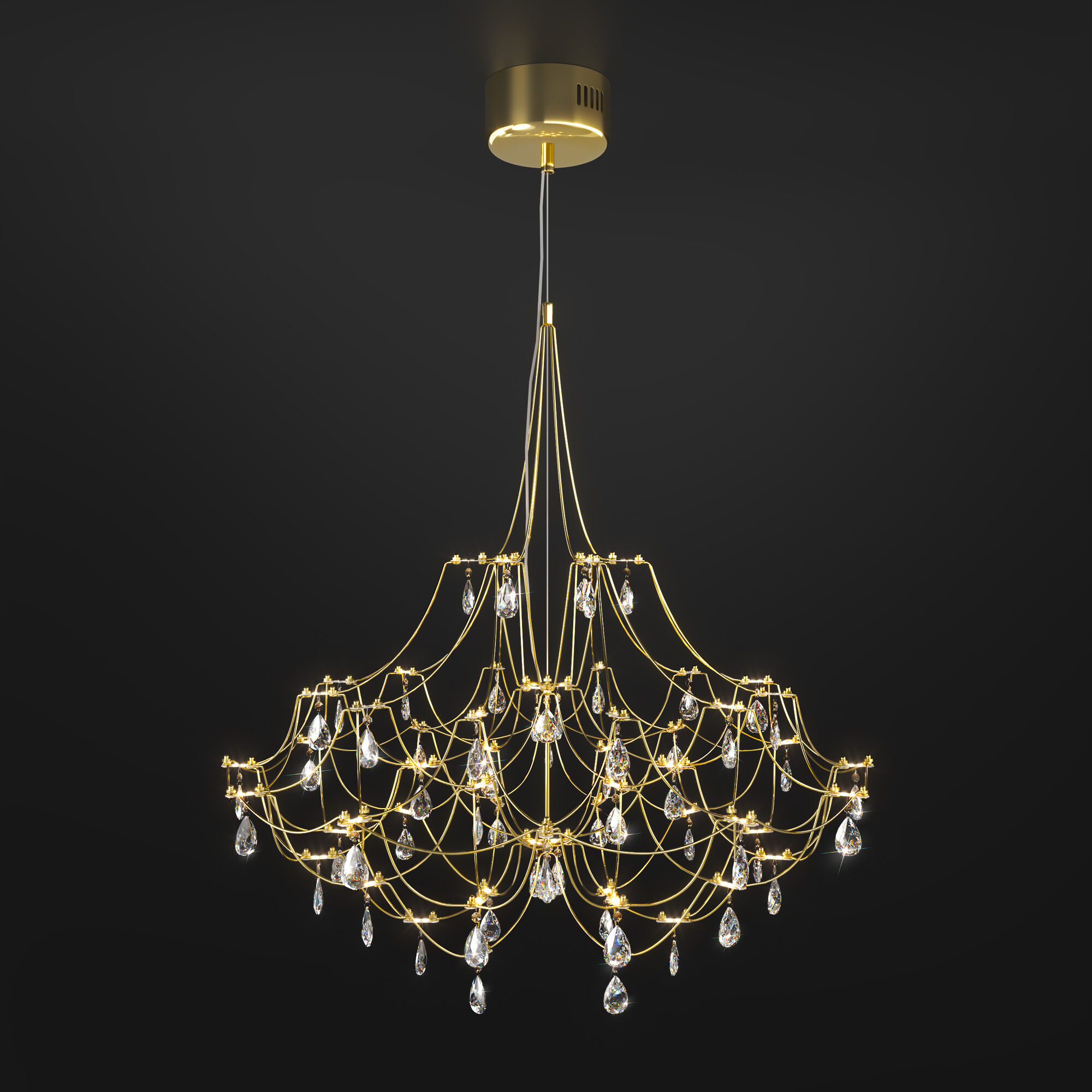 Светодиодная люстра с декором из хрусталя и с пультом дистанционного управления VAMVIDNEE VV1043326 3 Светодиодная люстра с декором из хрусталя и с пультом дистанционного управления VAMVIDNEE VV1043326 — изображение 3
